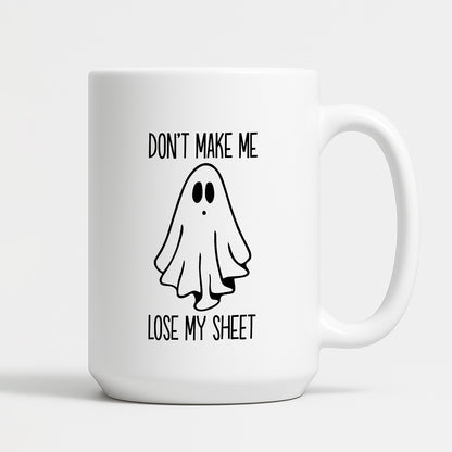 Kubek z nadrukiem "Don't make me loose my sheet" HALLOWEEN 🎃
