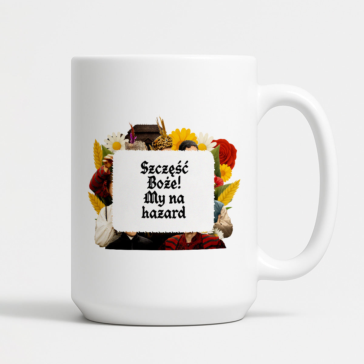 Kubek z nadrukiem "Szczęść Boże! My na hazard" NOWE 1670