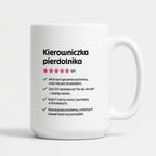 Kubek z nadrukiem "Kierowniczka pierdolnika"