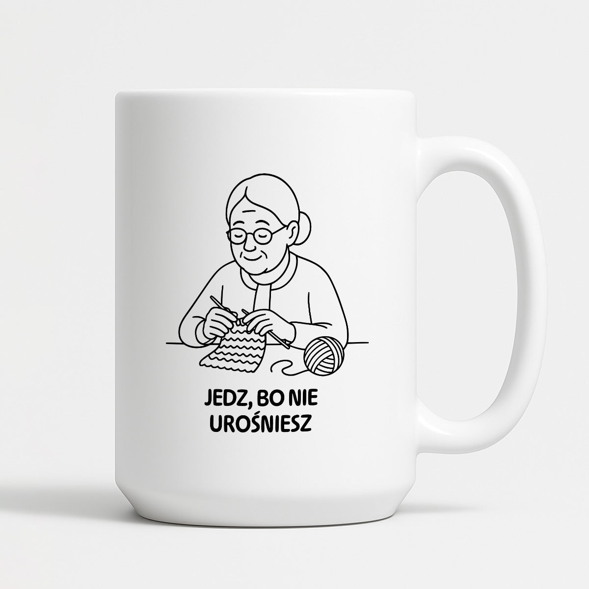 Kubek dla Babci / Dziadka - "Jedz, bo nie urośniesz"
