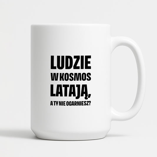 Kubek z nadrukiem - "Ludzie w kosmos latają"