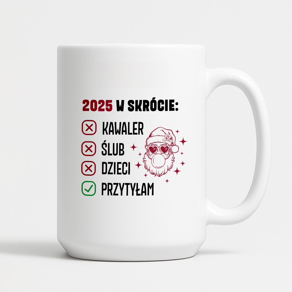 Kubek świąteczny z Mikołajem "2025 w skrócie" I