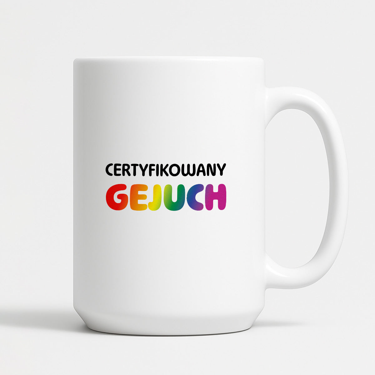 Kubek z nadrukiem - "Certyfikowany gejuch"