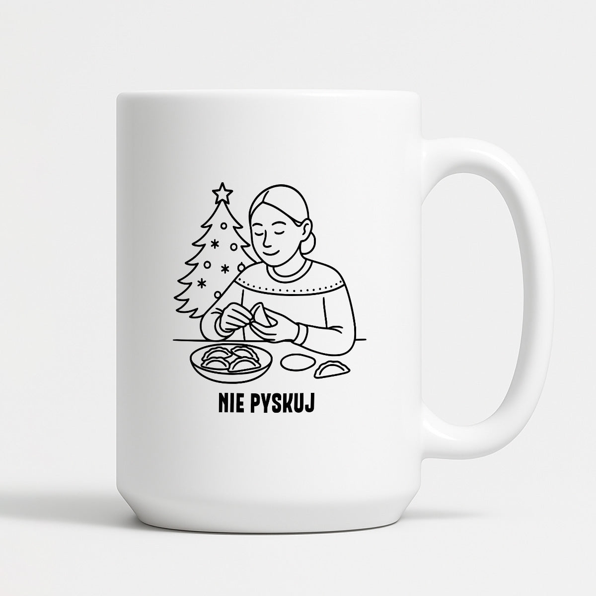 Kubek świąteczny z cytatem MAMY - "Nie pyskuj"