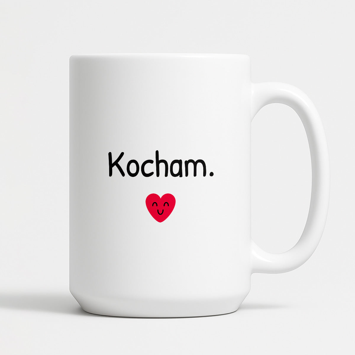 Kubek z nadrukiem - "Kocham."