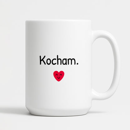 Kubek z nadrukiem - "Kocham."