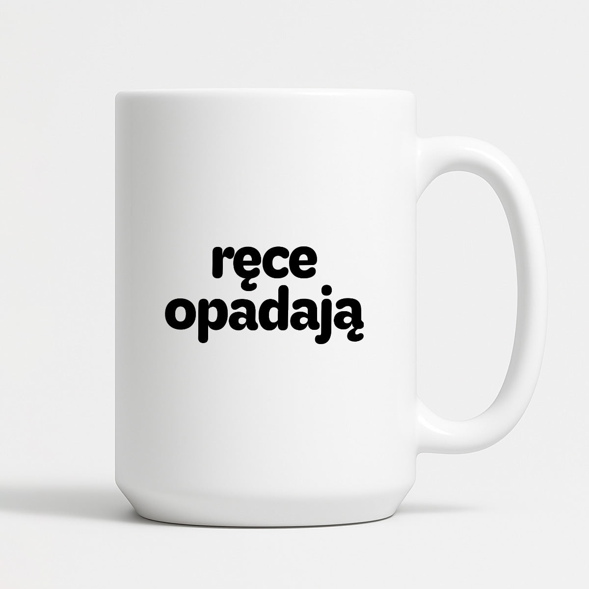 Kubek z nadrukiem - "ręce opadają"