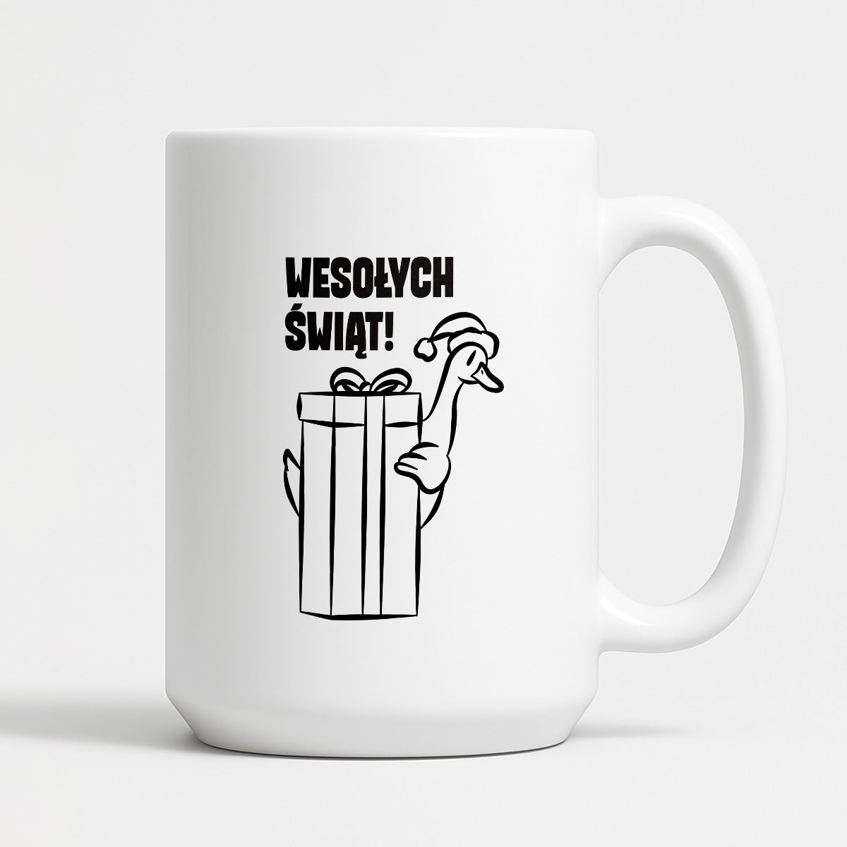 Kubek świąteczny z GĄSKĄ - "WESOŁYCH ŚWIĄT"
