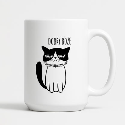 Kubek z nadrukiem - "DOBRY BOŻE" KOT