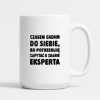 Kubek z nadrukiem - "Czasem gadam do siebie"