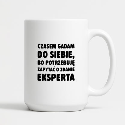 Kubek z nadrukiem - "Czasem gadam do siebie"
