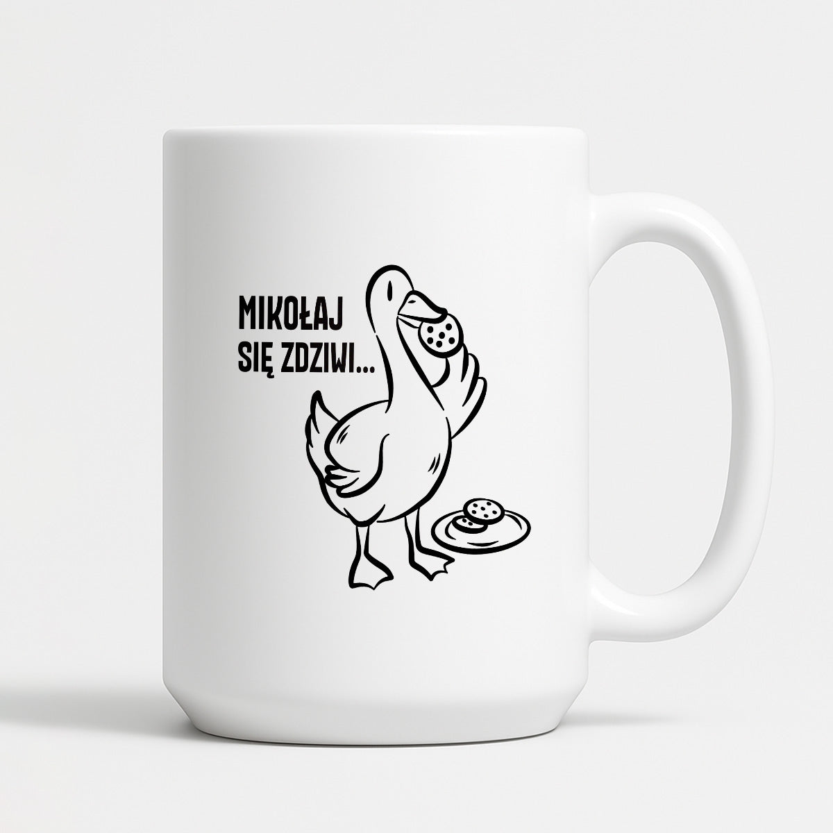 Kubek świąteczny z GĄSKĄ - "MIKOŁAJ SIĘ ZDZIWI"