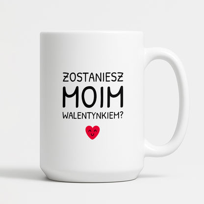 Kubek z nadrukiem - "Zostaniesz moim Walentynkiem?"
