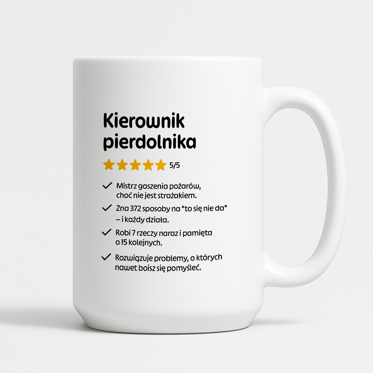Kubek z nadrukiem "Kierownik pierdolnika"