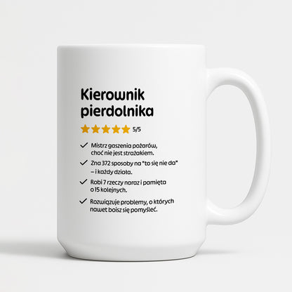 Kubek z nadrukiem "Kierownik pierdolnika"