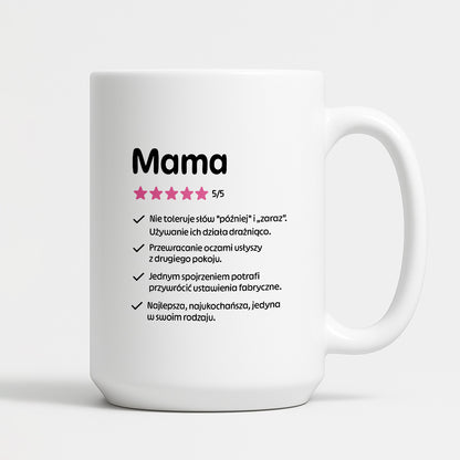 Kubek z nadrukiem - "Mama 5/5"