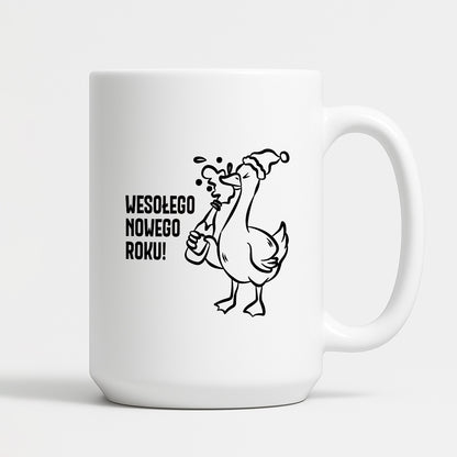 Kubek świąteczny z GĄSKĄ - "WESOŁEGO NOWEGO ROKU"