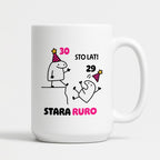 Kubek z nadrukiem "STO LAT! STARA RURO" [dowolny wiek]