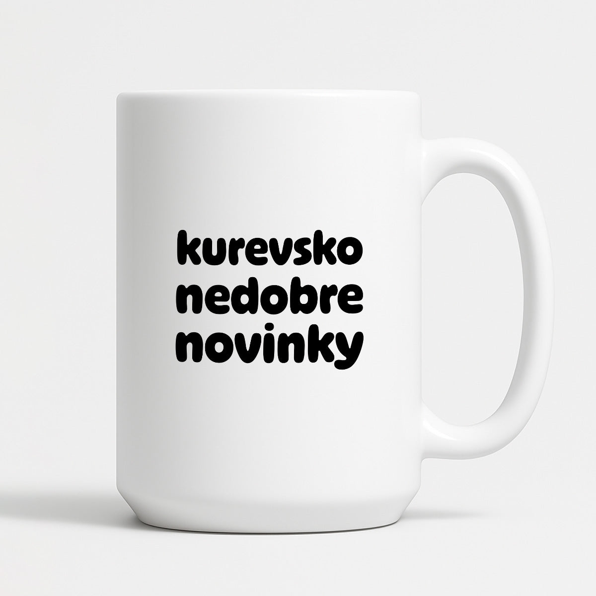 Kubek z nadrukiem - "kurevsko nedobre novinky" v2
