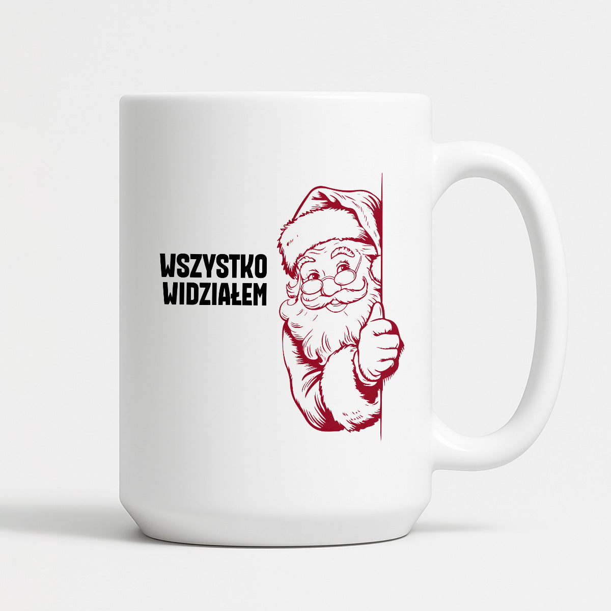 Kubek świąteczny z Mikołajem "Wszystko widziałem"