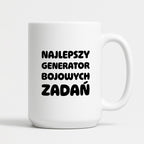 Kubek z nadrukiem - "Najlepszy generator bojowych zadań"