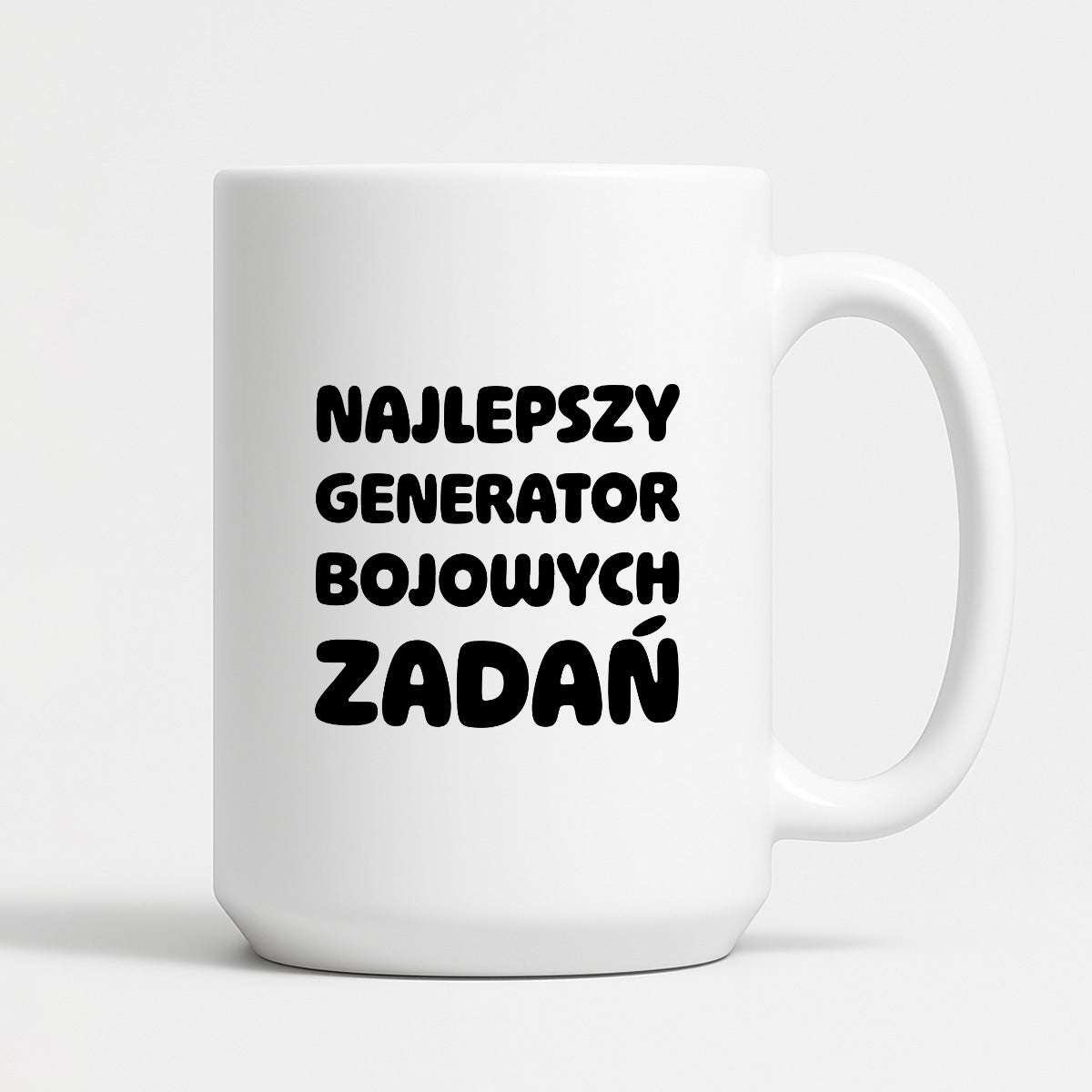 Kubek z nadrukiem - "Najlepszy generator bojowych zadań"
