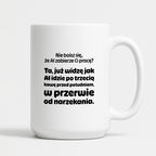 Kubek z nadrukiem - "Nie boisz się, że AI zabierze Ci pracę?"
