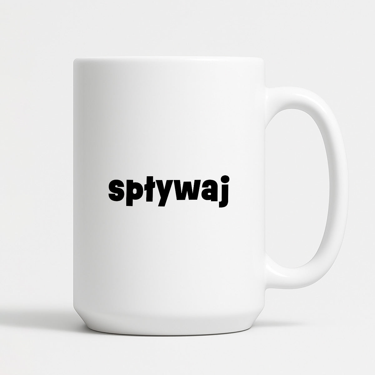 Kubek z nadrukiem "spływaj"