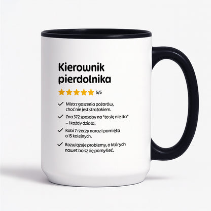 Kubek z nadrukiem "Kierownik pierdolnika"