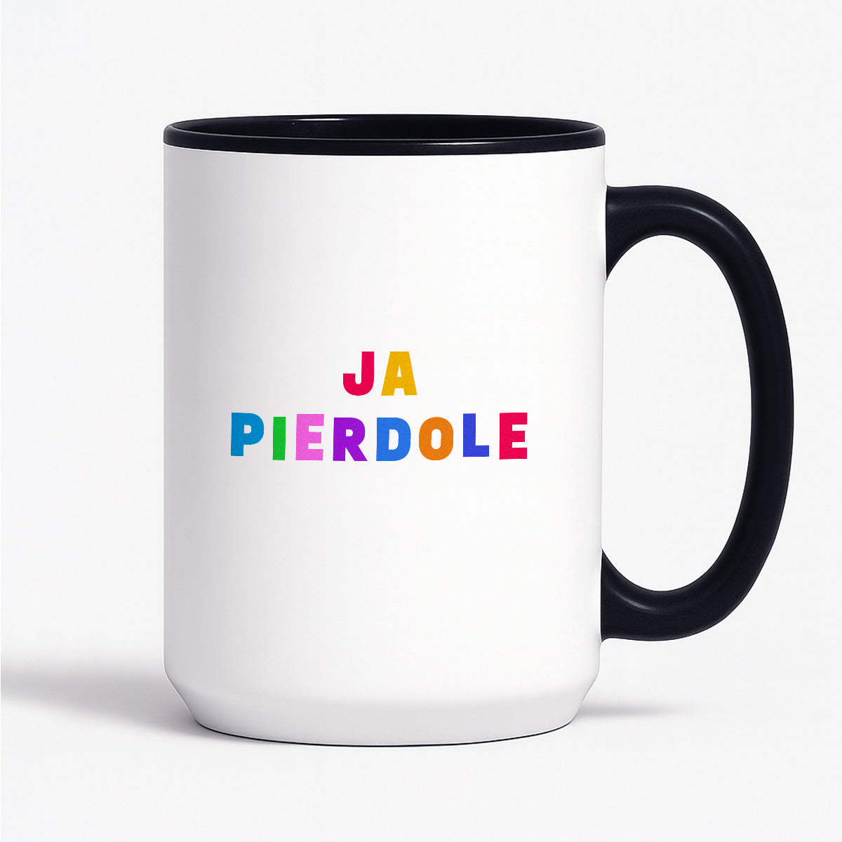 Kubek z kolorowym nadrukiem "ja pierdole"