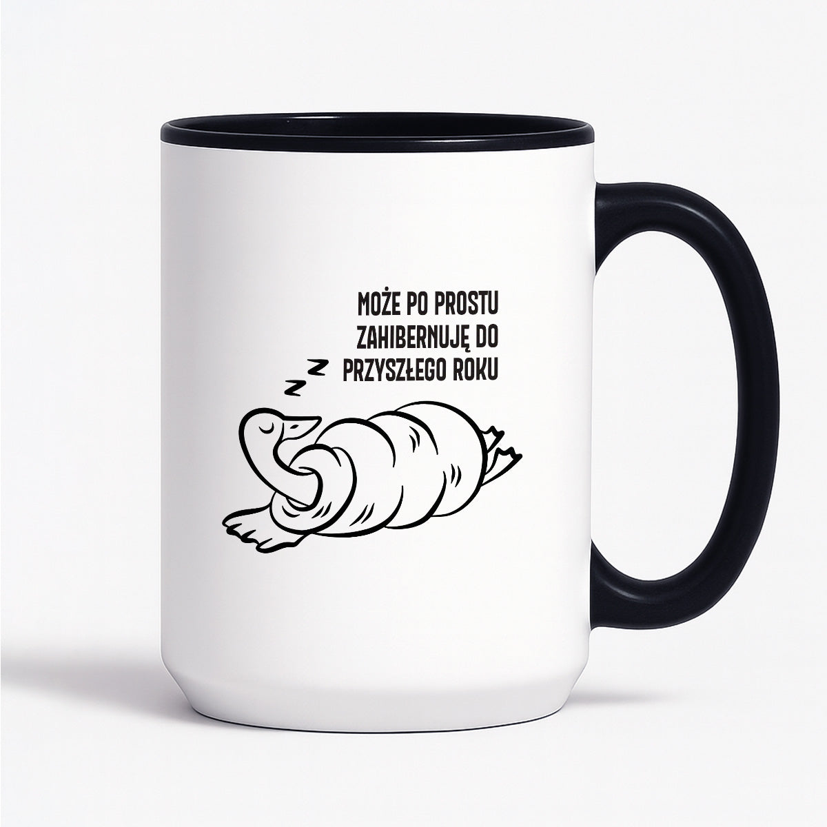 Kubek świąteczny z GĄSKĄ - "MOŻE PO PROSTU ZAHIBERNUJĘ DO PRZYSZŁEGO ROKU"