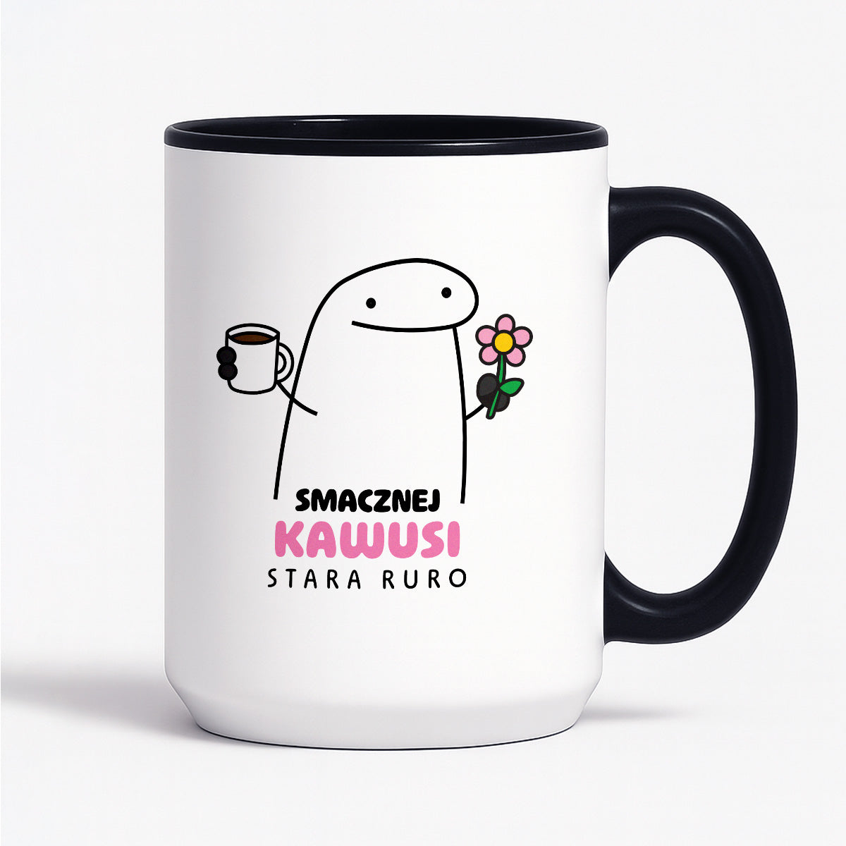 Kubek z nadrukiem - "Smacznej kawusi Stara Ruro"