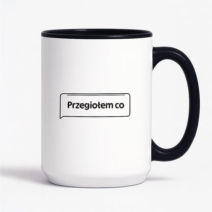 Kubek z nadrukiem - MEM -  "Przegiołem co"