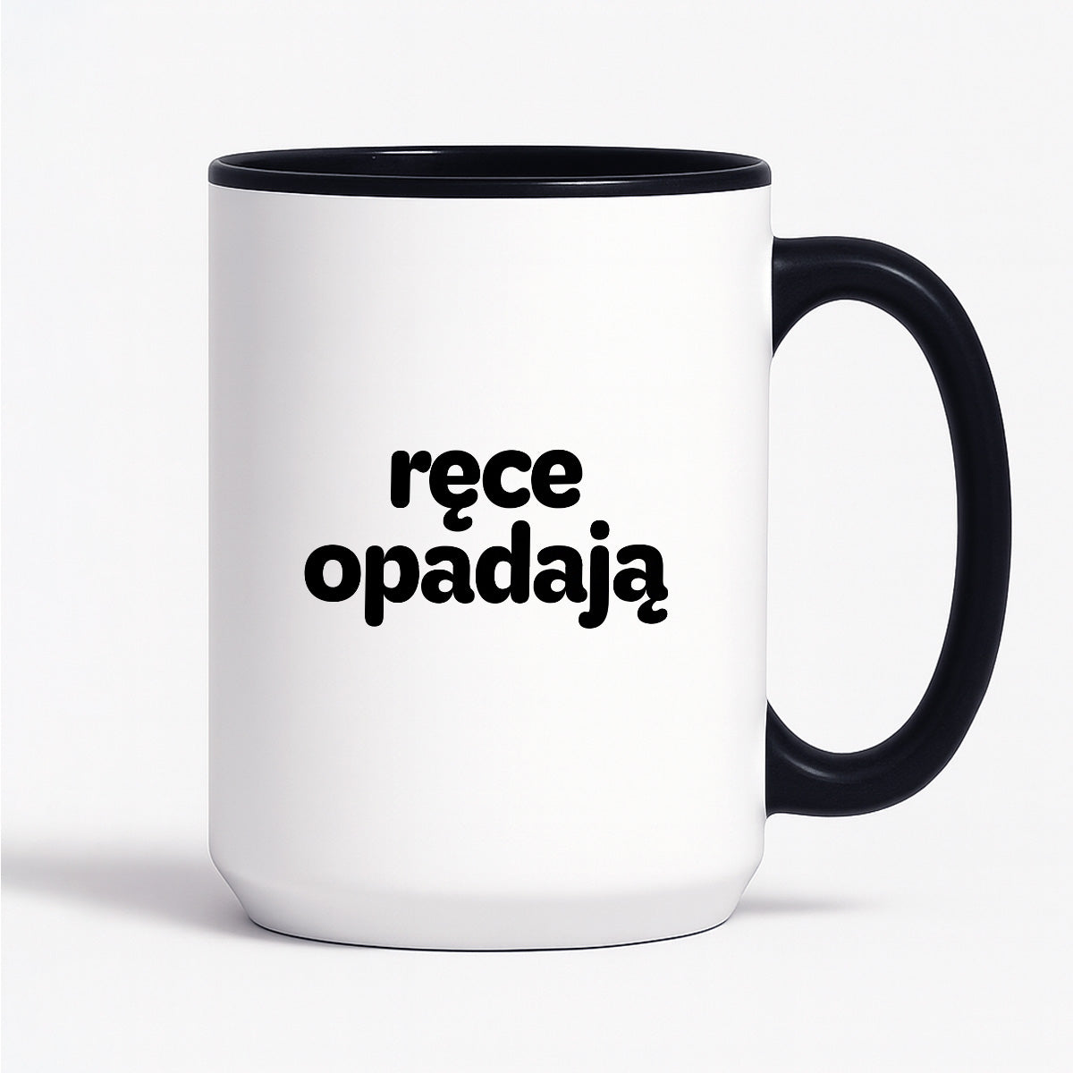 Kubek z nadrukiem - "ręce opadają"