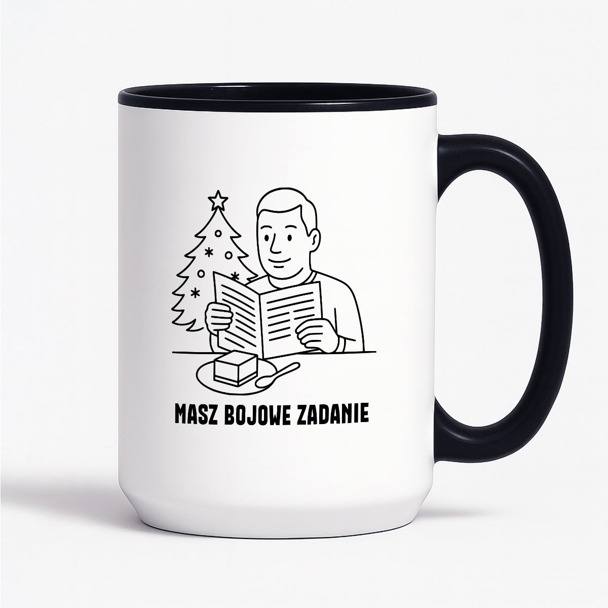 Kubek świąteczny z cytatem TATY - "Masz bojowe zadanie"
