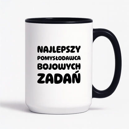 Kubek z nadrukiem - "Najlepszy pomysłodawca bojowych zadań"