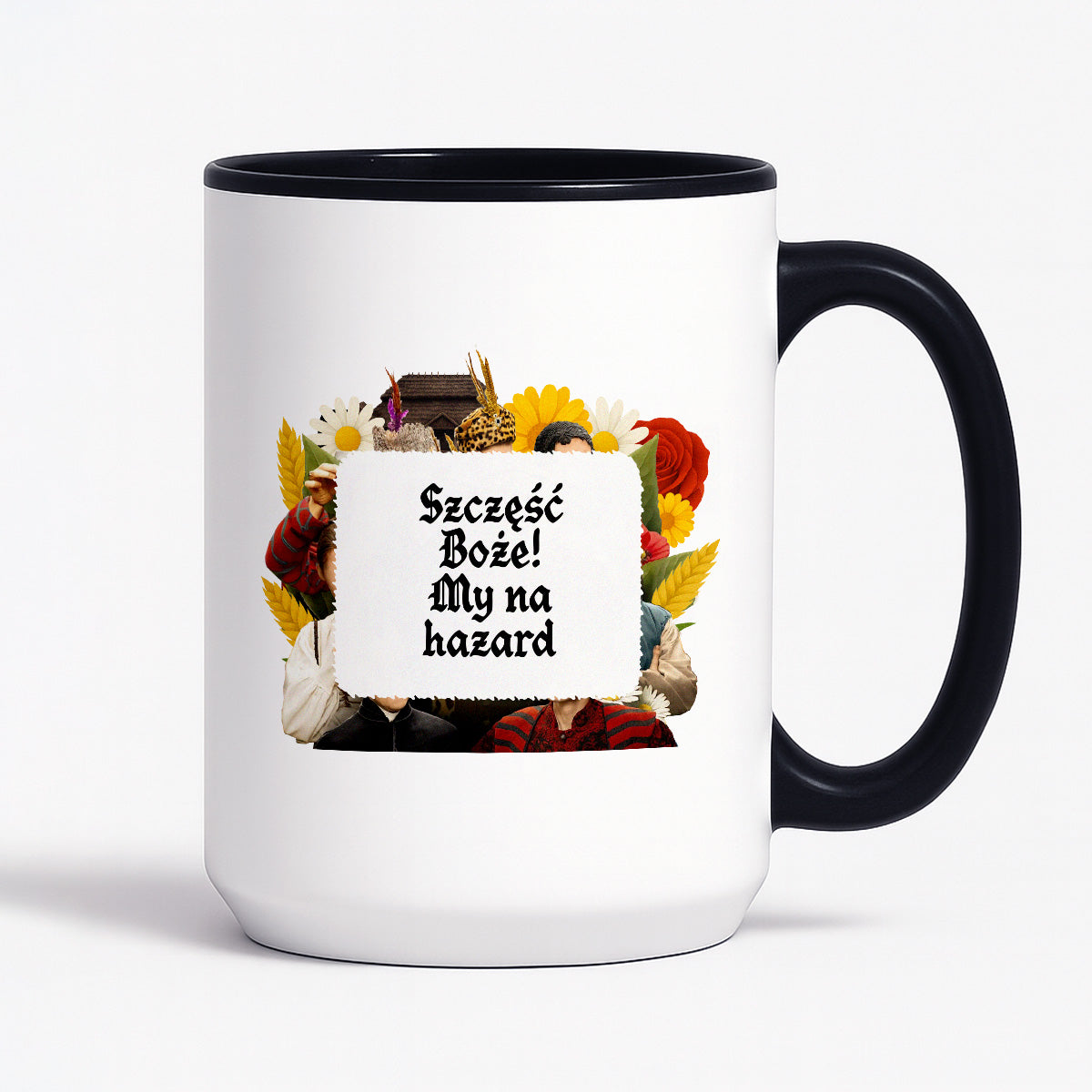 Kubek z nadrukiem "Szczęść Boże! My na hazard" NOWE 1670