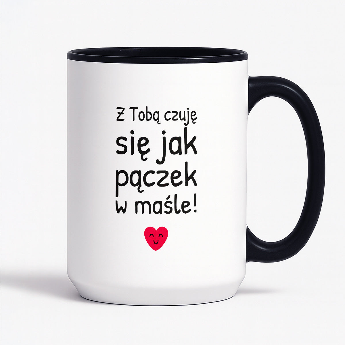 Kubek z nadrukiem - "Z Tobą czuję się jak pączek w maśle!"