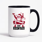 Kubek świąteczny z ✨slay✨ Mikołajem "Merry kissmyass"