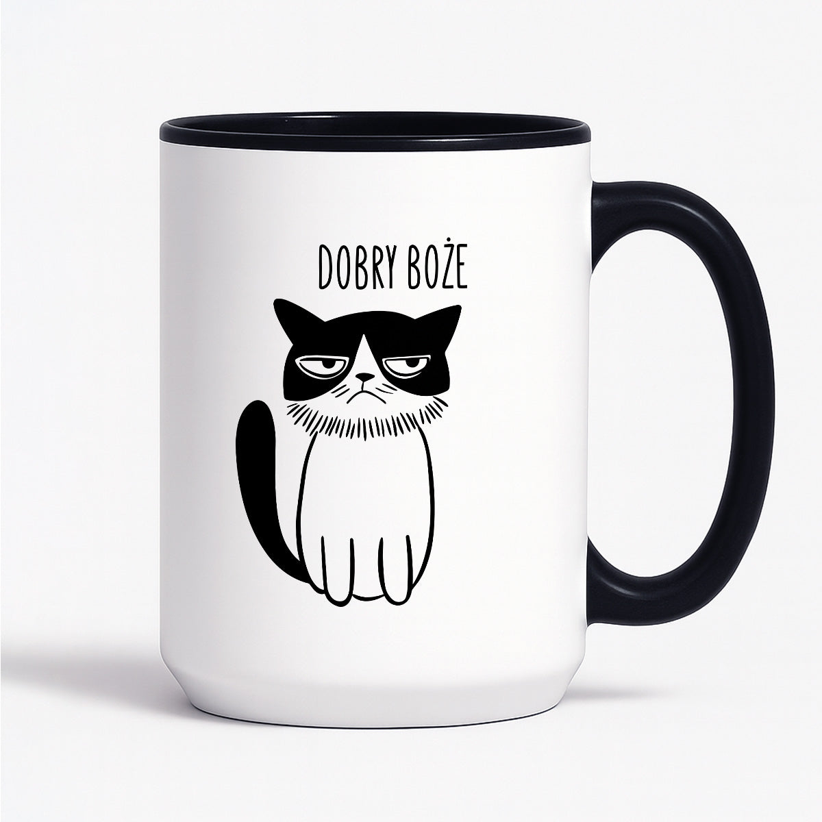 Kubek z nadrukiem - "DOBRY BOŻE" KOT