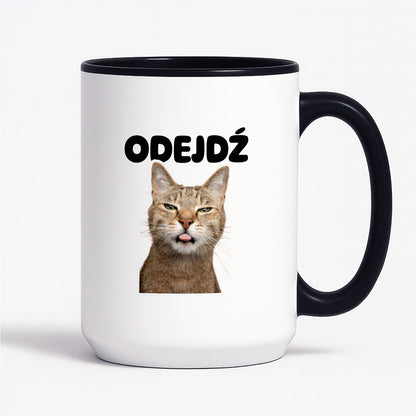 Kubek z nadrukiem - "Odejdź" KOT