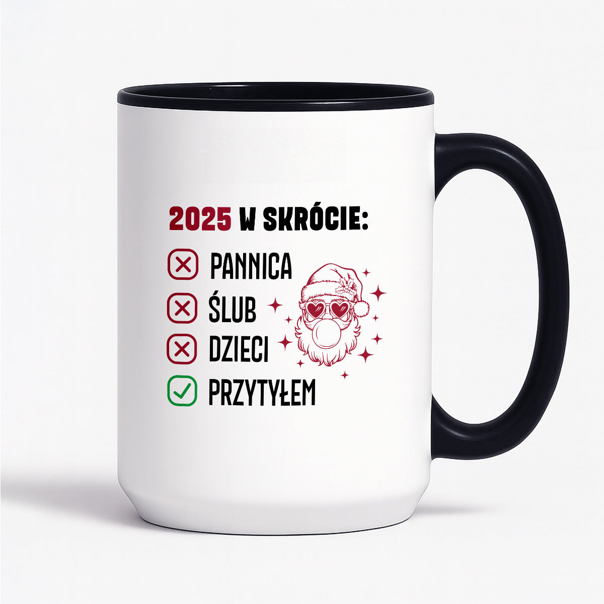 Kubek świąteczny z Mikołajem "2025 w skrócie" II