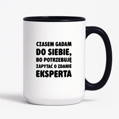 Kubek z nadrukiem - "Czasem gadam do siebie"
