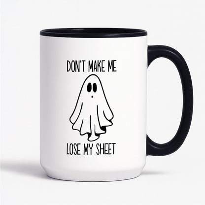 Kubek z nadrukiem "Don't make me loose my sheet" HALLOWEEN 🎃