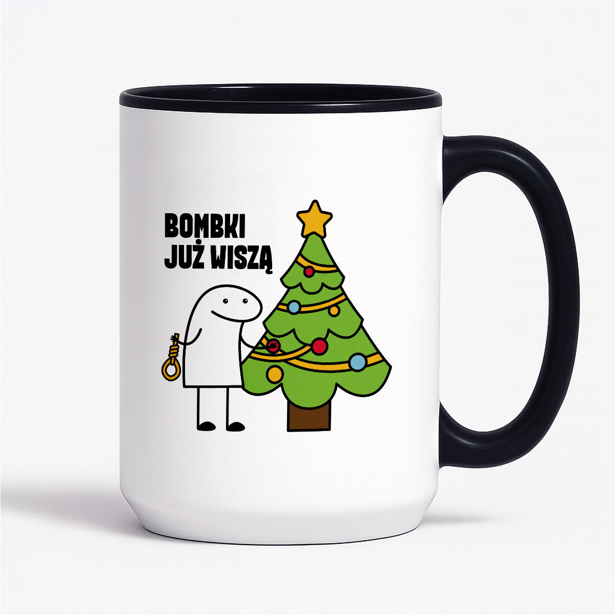 Kubek świąteczny mem "Bombki już wiszą"
