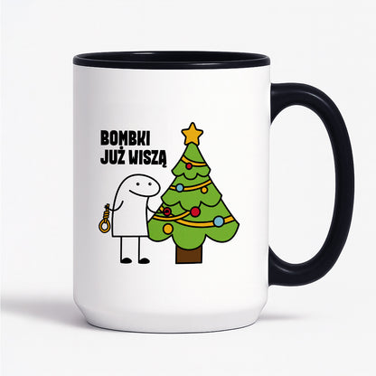 Kubek świąteczny mem "Bombki już wiszą"