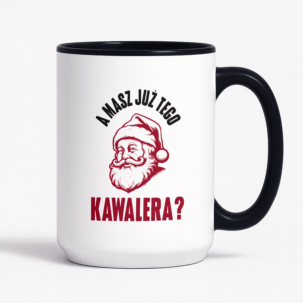 Kubek świąteczny z Mikołajem "A masz już tego kawalera?"