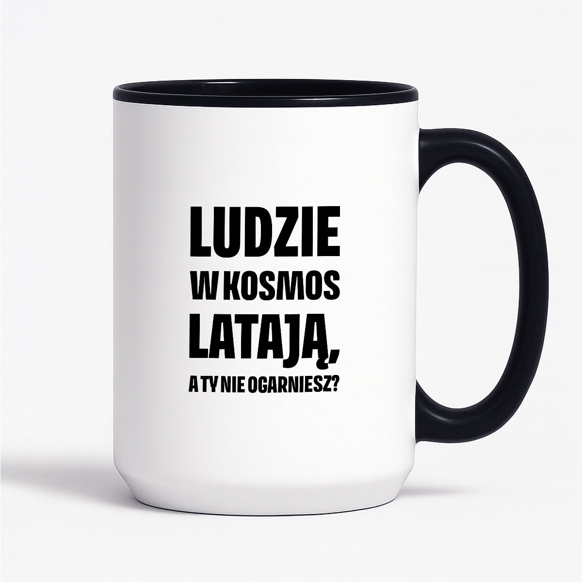 Kubek z nadrukiem - "Ludzie w kosmos latają"