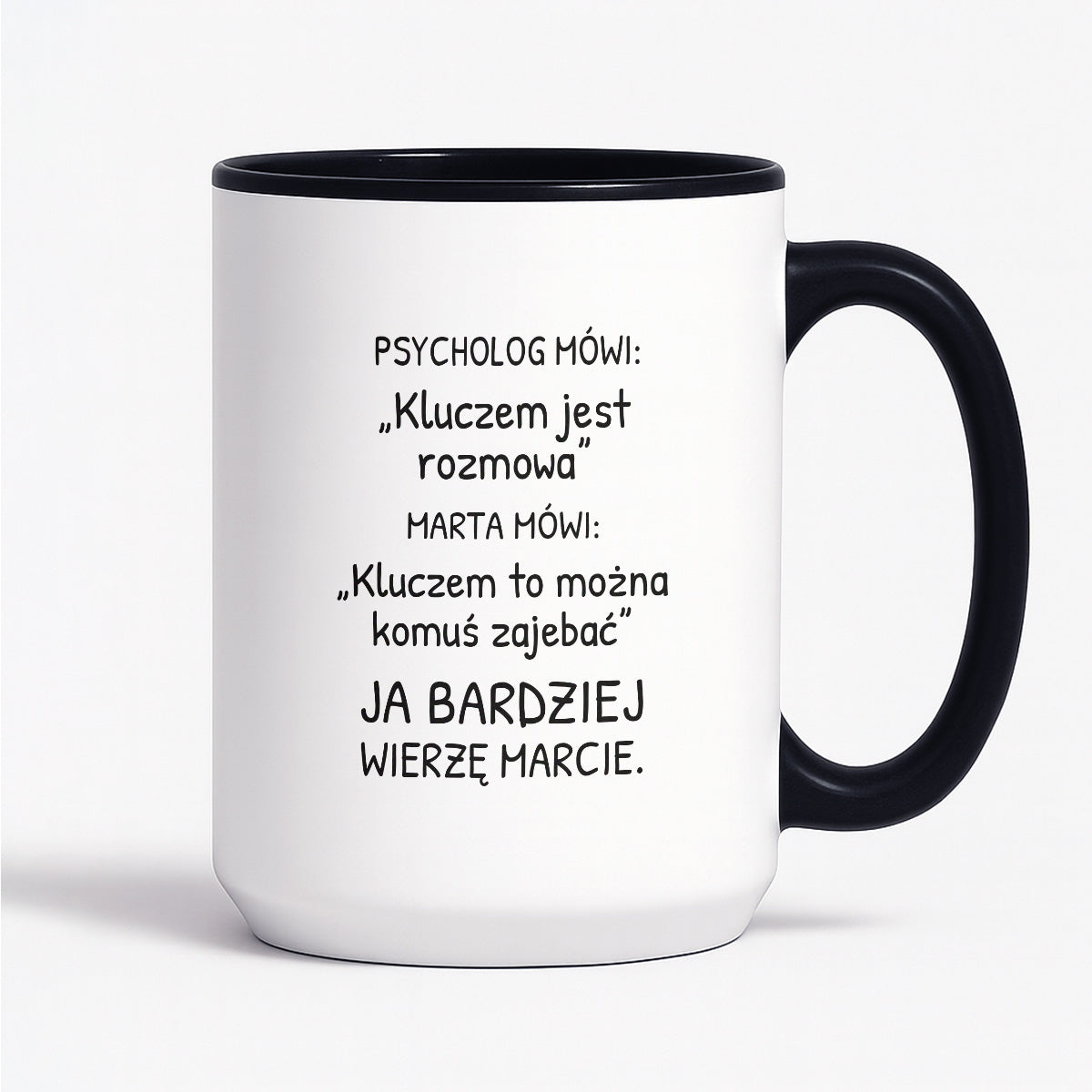 Kubek z nadrukiem - "Psycholog mówi" z IMIENIEM