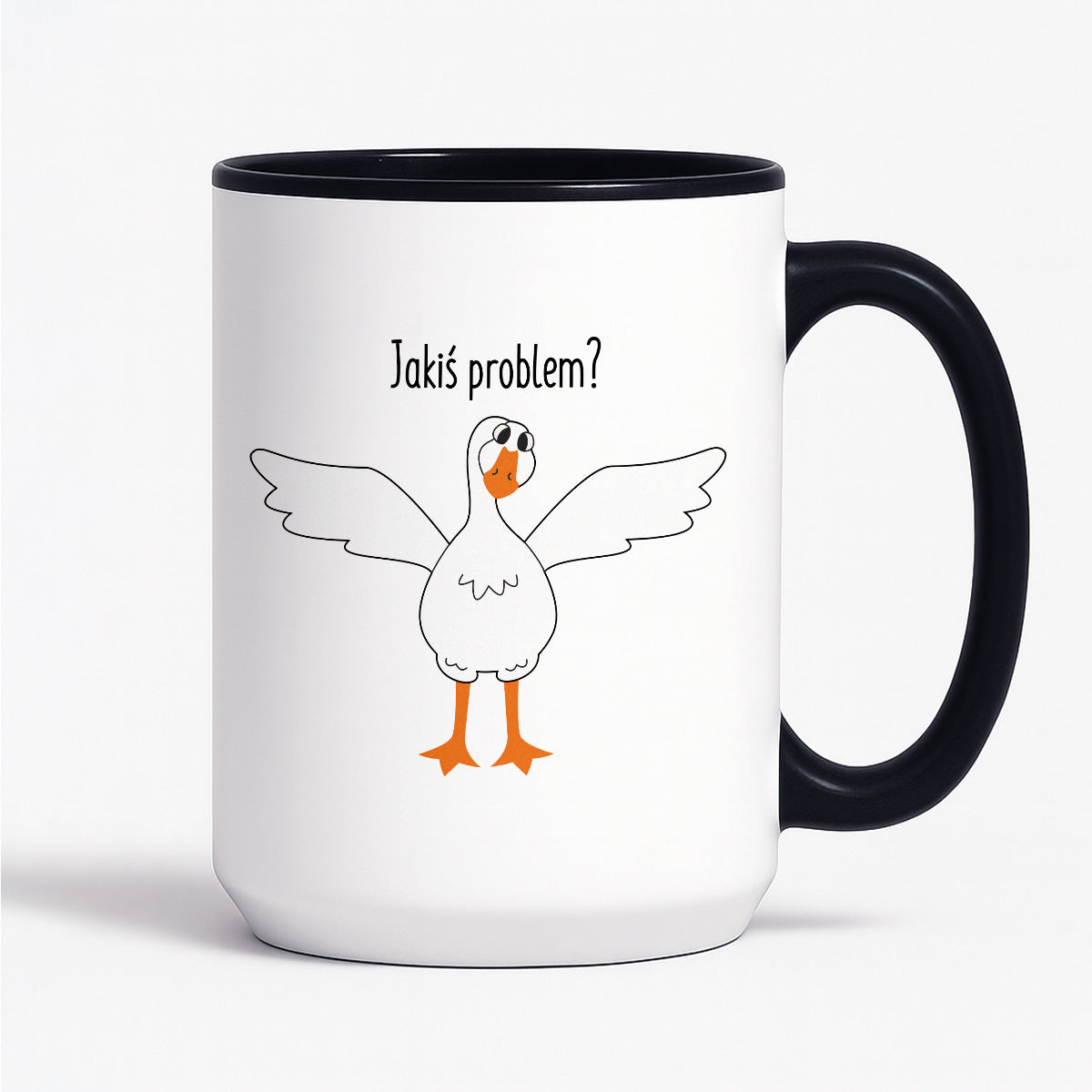 Kubek z nadrukiem - "Jakiś problem?" GĄSKA